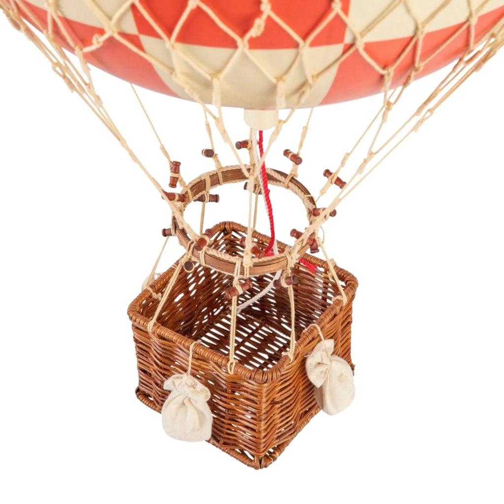 Large Red & Gold Checked Hot Air Balloon Model - Little Loves Decor - The Well Appointed House