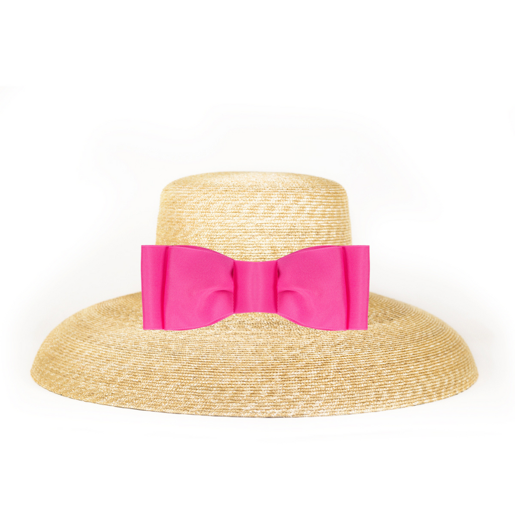 Straw Hat With Flat Bow - The Well Appointed House