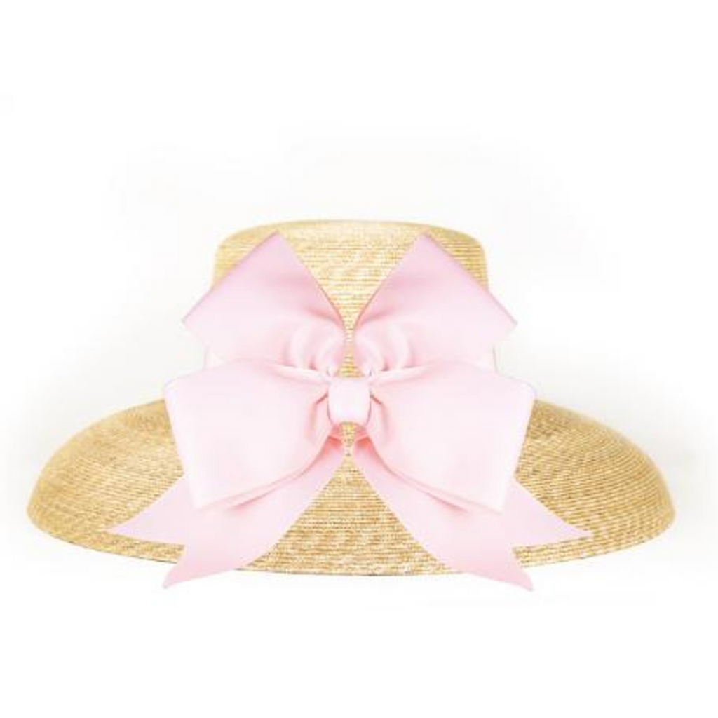 Lauren Straw Sun Hat With Fluffy Bow - The Well Appointed House