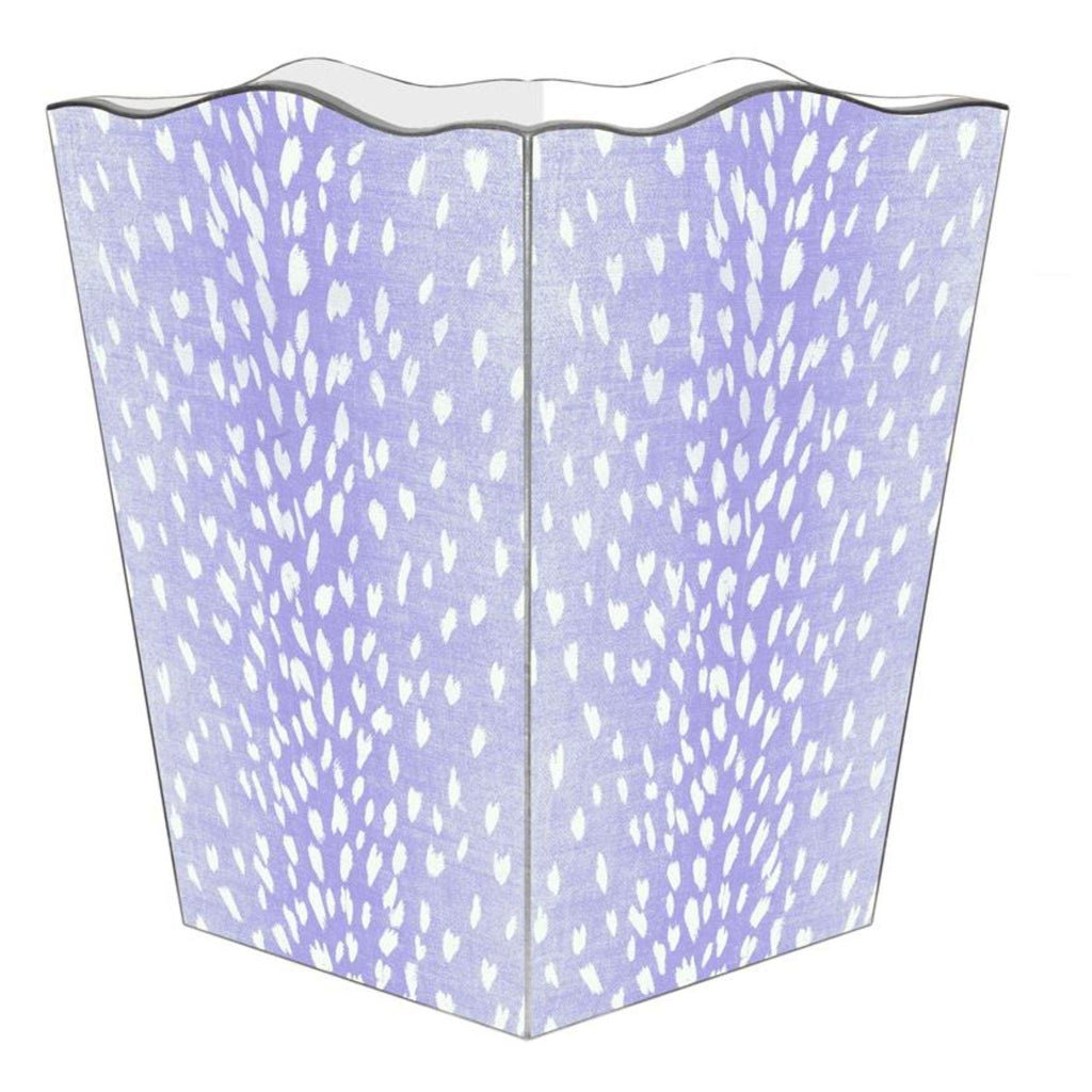 Lavender Antelope Wastepaper Basket and Optional Tissue Box Cover - Wastebasket - The Well Appointed House