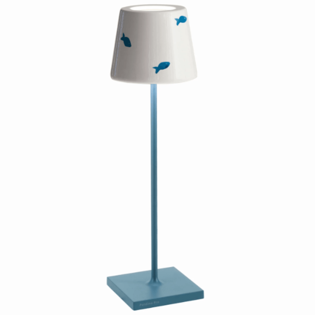 LED Indoor/Outdoor Cordless Lamp With Ceramic Shade - Table Lamps - The Well Appointed House