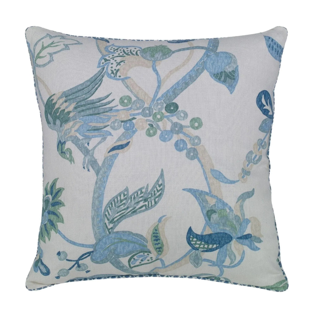 Lee Jofa Petal Capri Decorative Throw Linen Pillow in Jade Mist - Pillows - The Well Appointed House