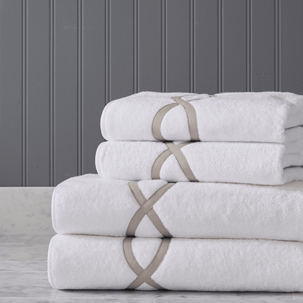 Leigh Tape Embroidered Trellis Bath Towels - Bath Towels - The Well Appointed House