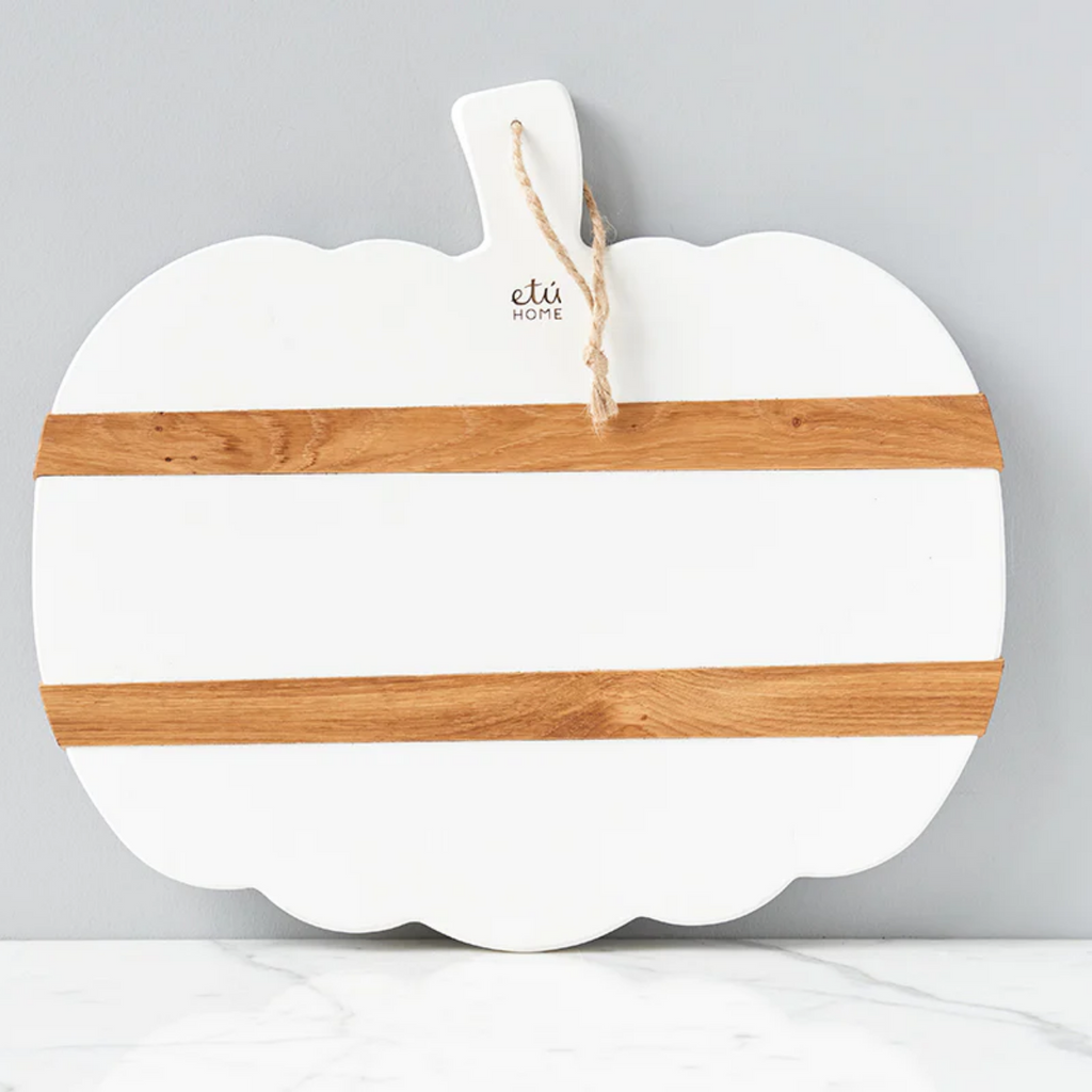 Large White Mod Pumpkin Charcuterie Board - The Well Appointed House