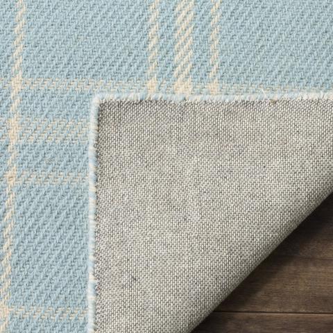 Light Blue & Pale Yellow Plaid Area Rug - Rugs - The Well Appointed House