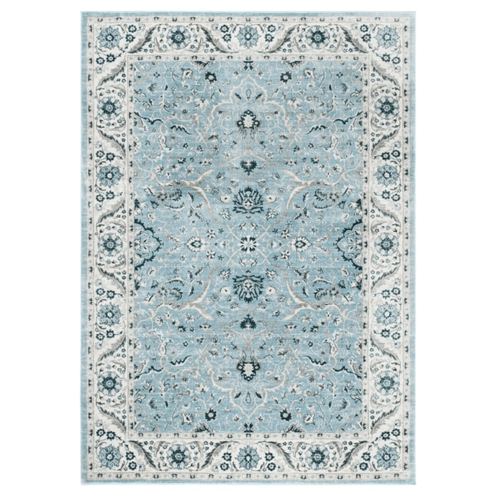 Light Blue Power Loomed Rug - Rugs - The Well Appointed House
