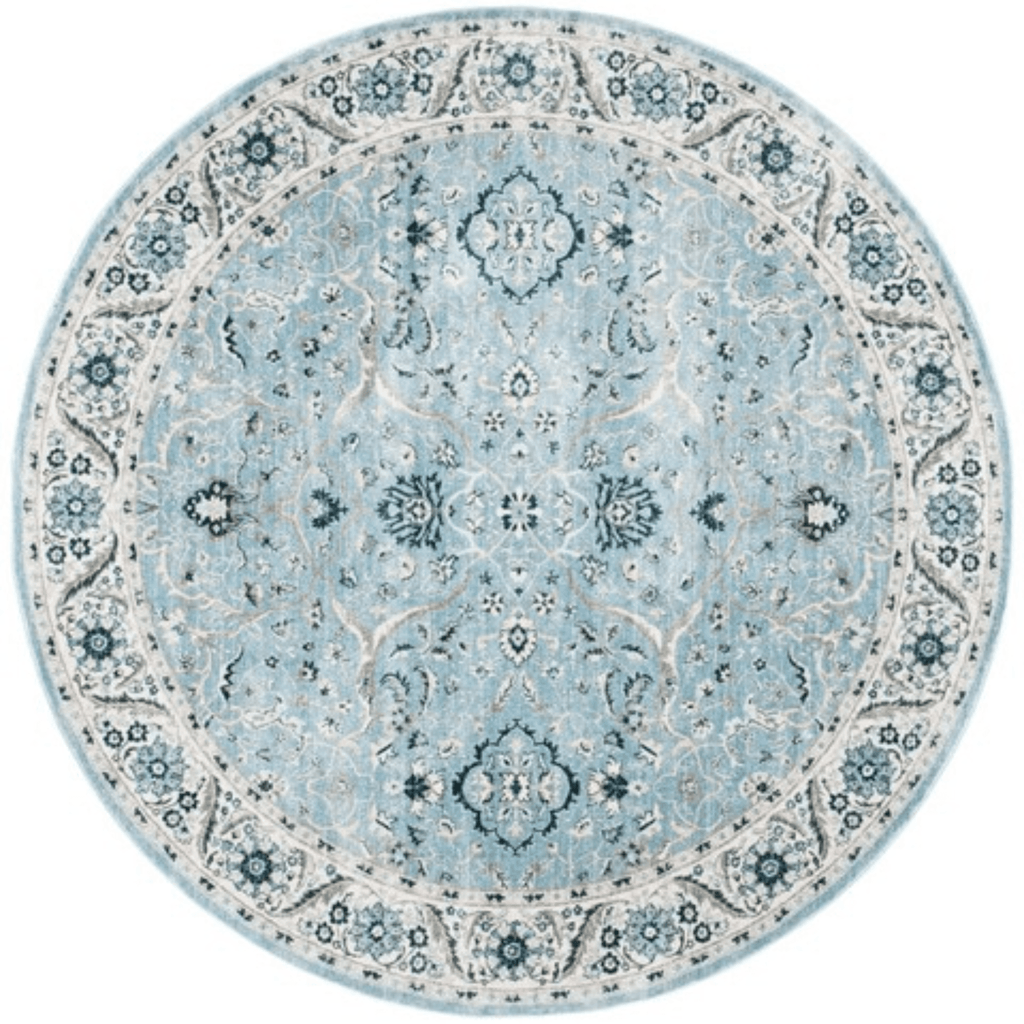 Light Blue Power Loomed Rug - Rugs - The Well Appointed House