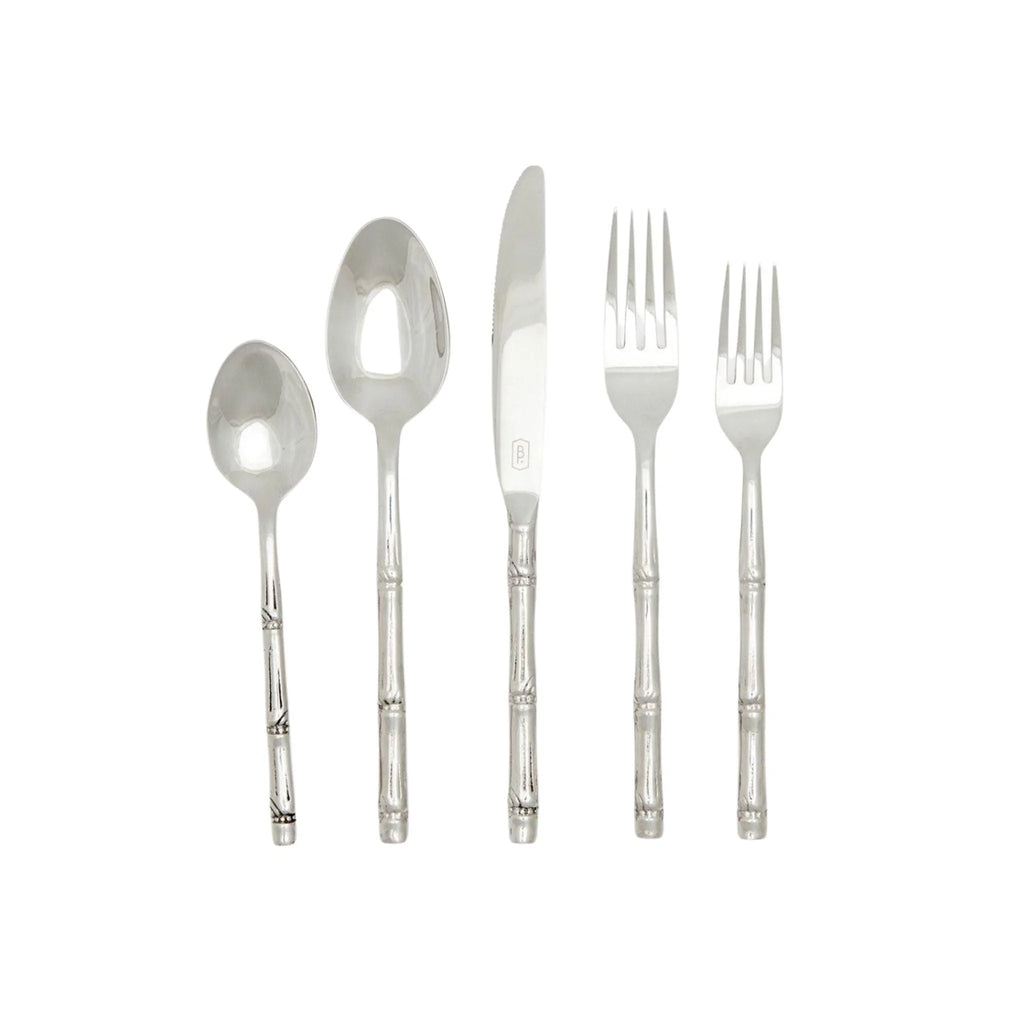 Liliana 5-Piece Flatware Set in Polished Silver Finish - Flatware - The Well Appointed House