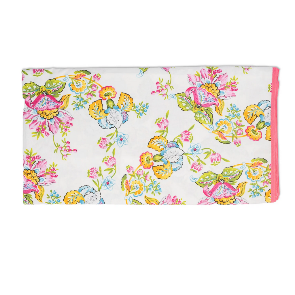 Vibrant Lily Floral Cotton Tablecloth - The Well Appointed House