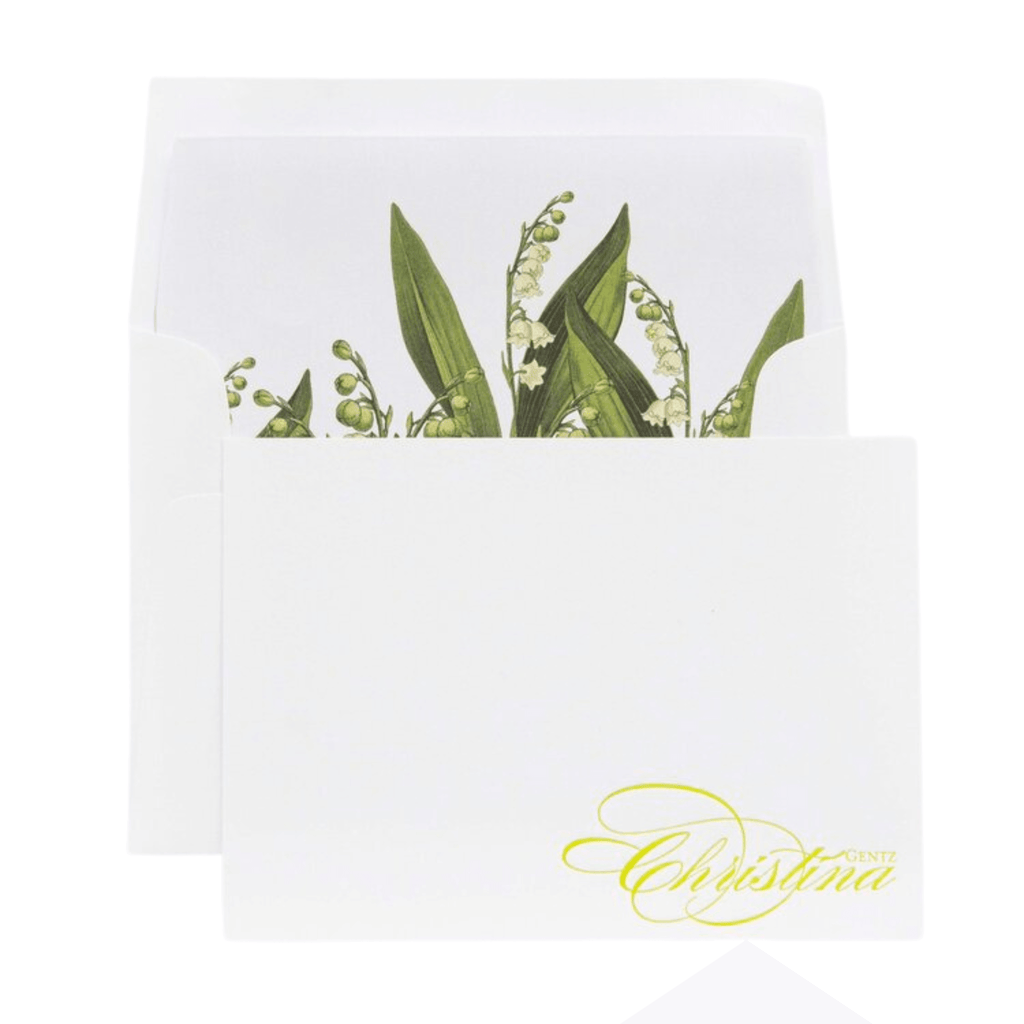 Lily of the Valley Personalized Stationery - D34 - Stationery - The Well Appointed House