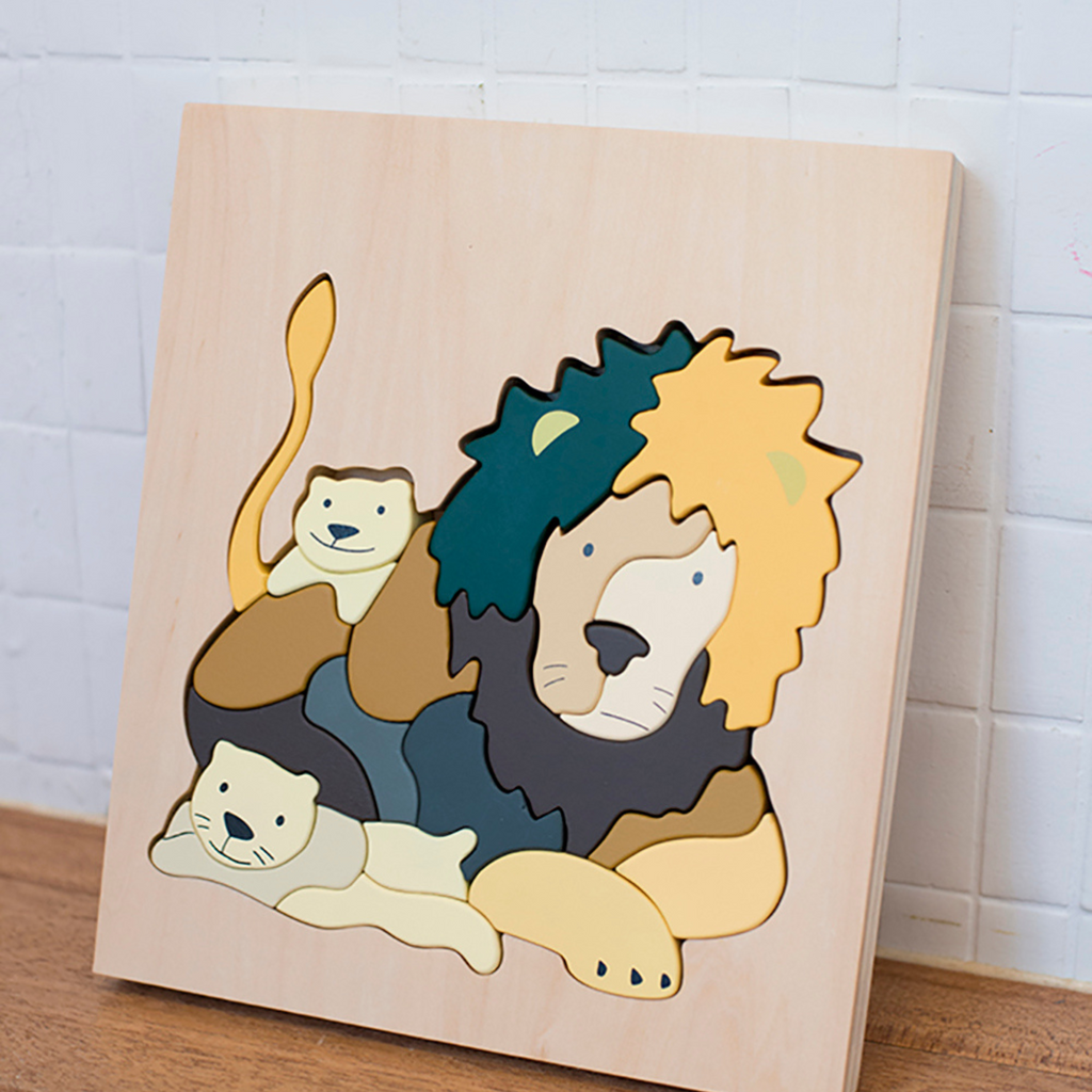 Wood Lion Puzzle - The Well Appointed House