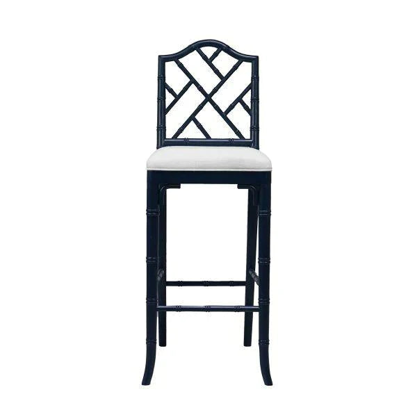 Lloyd Navy Chippendale Bar Stool - Bar & Counter Stools - The Well Appointed House