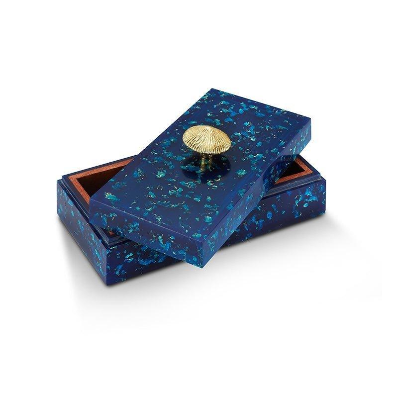Long Atlantic Blue Garden Decorative Storage Box – The Well Appointed House