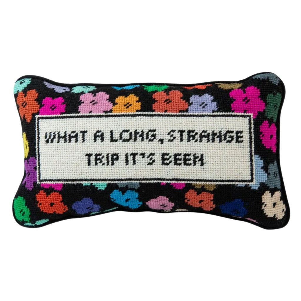 Long Strange Trip Needlepoint Decorative Throw Pillow - Pillows - The Well Appointed House