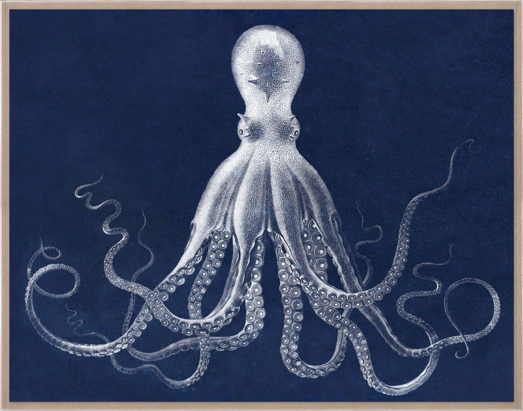 Lord Bodner in Blue Octopus Wall Art - Paintings - The Well Appointed House