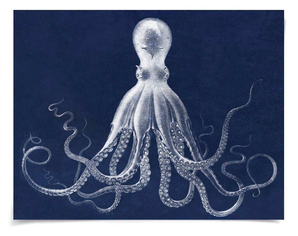 Lord Bodner in Blue Octopus Wall Art - Paintings - The Well Appointed House