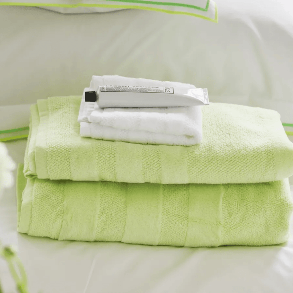 Luxurious 100% Cotton Acacia Lime Green Coniston Towels - Bath Towels - The Well Appointed House