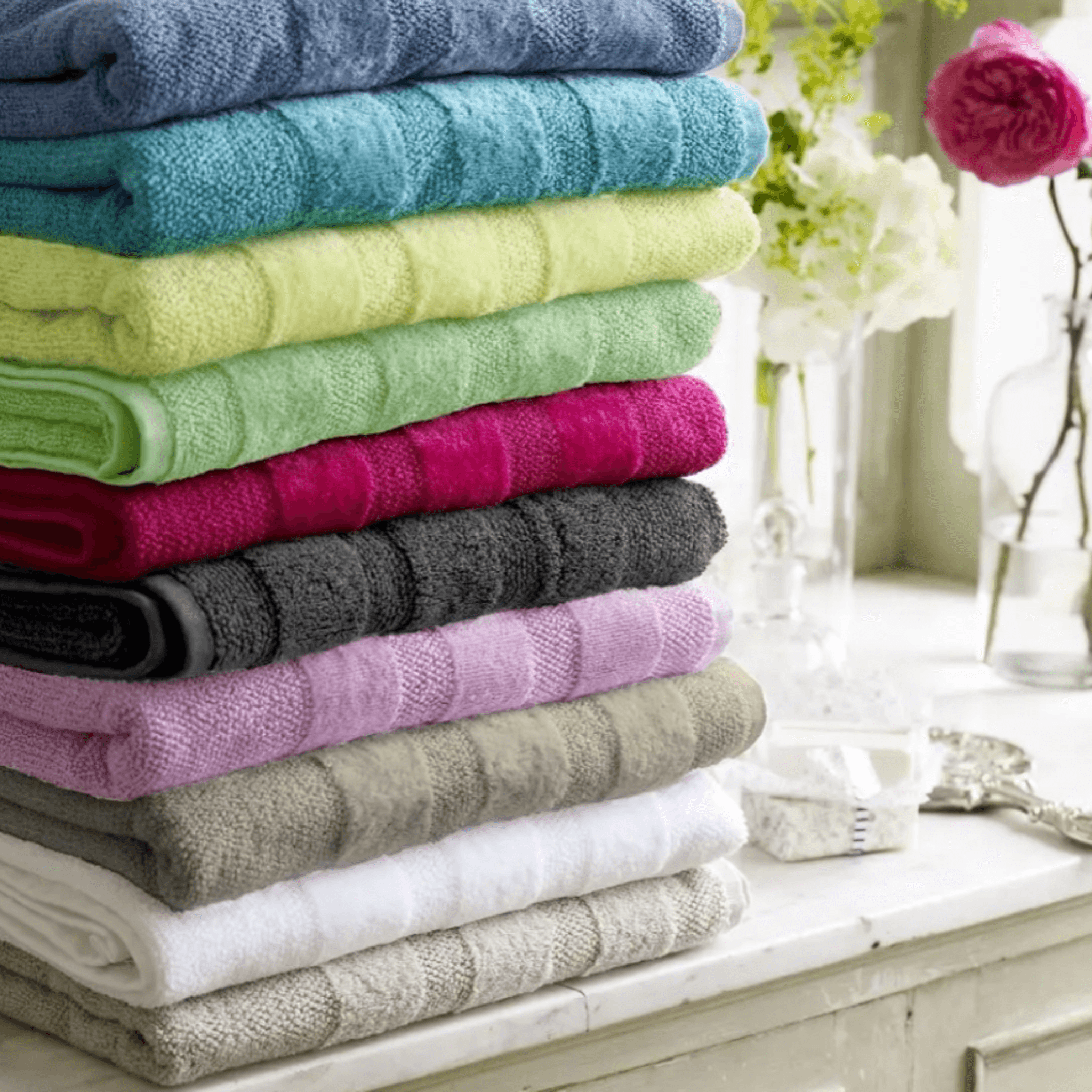 Luxurious 100 Cotton Acacia Lime Green Coniston Towels The Well