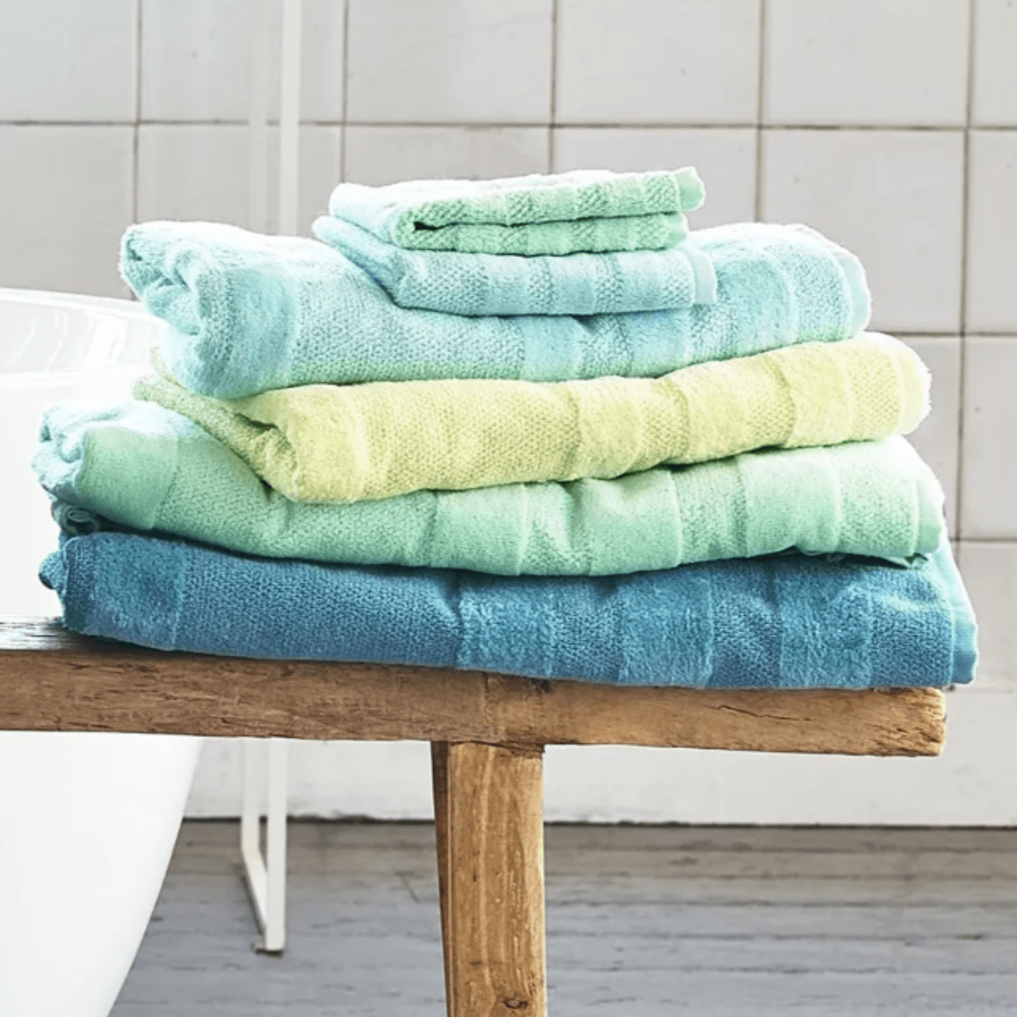 Designers Guild Coniston Aqua Towels, Bath Towel 28 x 51