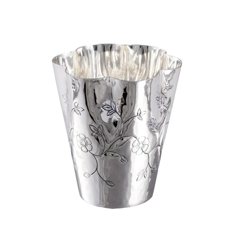 Silver Plated Hand Carved Vase - The Well Appointed House