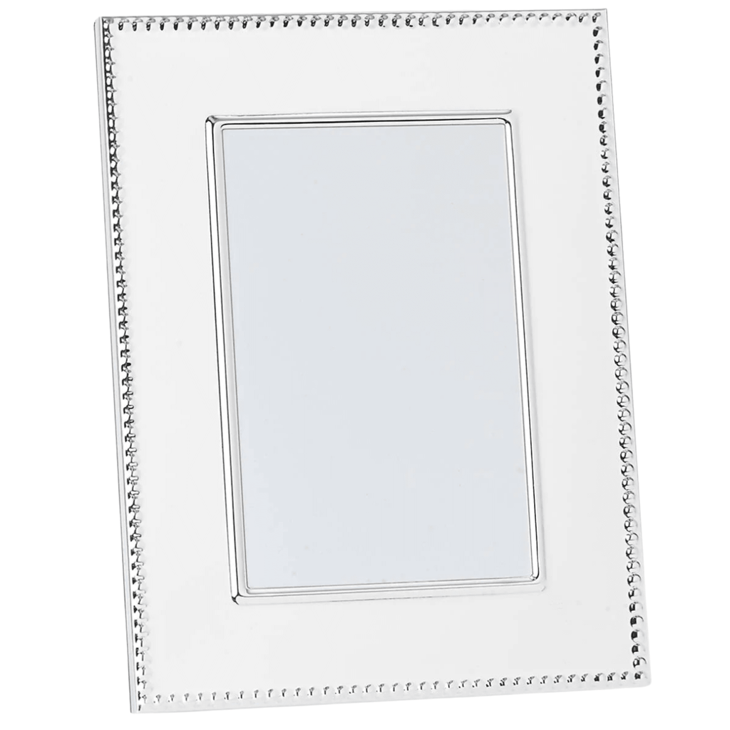 Lyndon Silverplate Bead 4" x 6" Photo Frame - Picture Frames - The Well Appointed House