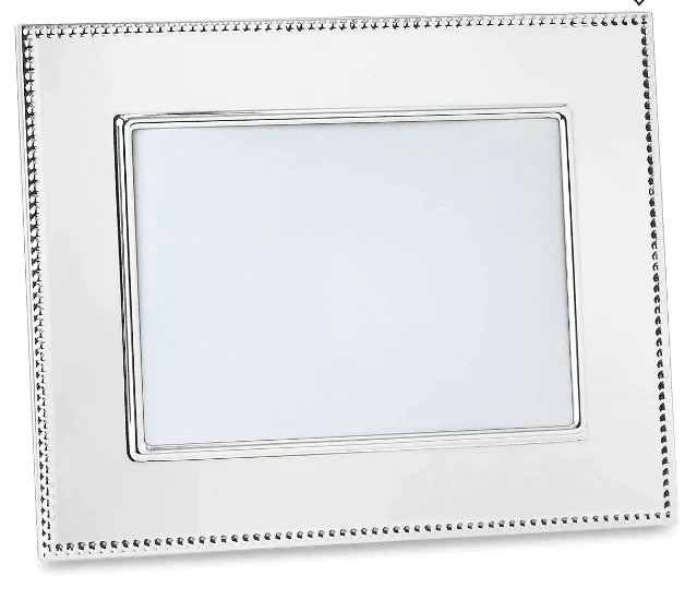 Lyndon Silverplate Bead 5" x 7" Photo Frame - Picture Frames - The Well Appointed House