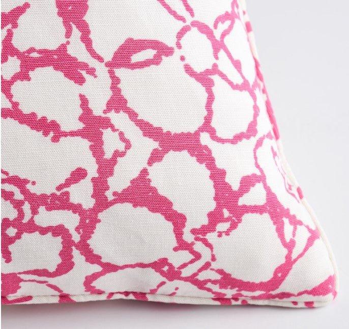 Magenta Abstract Floral 22" Throw Pillow - Pillows - The Well Appointed House
