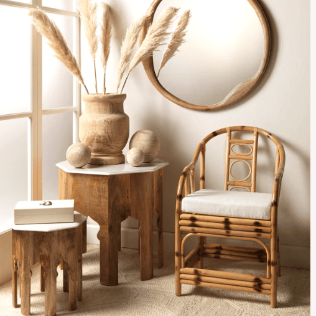 Malacca Round Back Arm Chair - Accent Chairs - The Well Appointed House