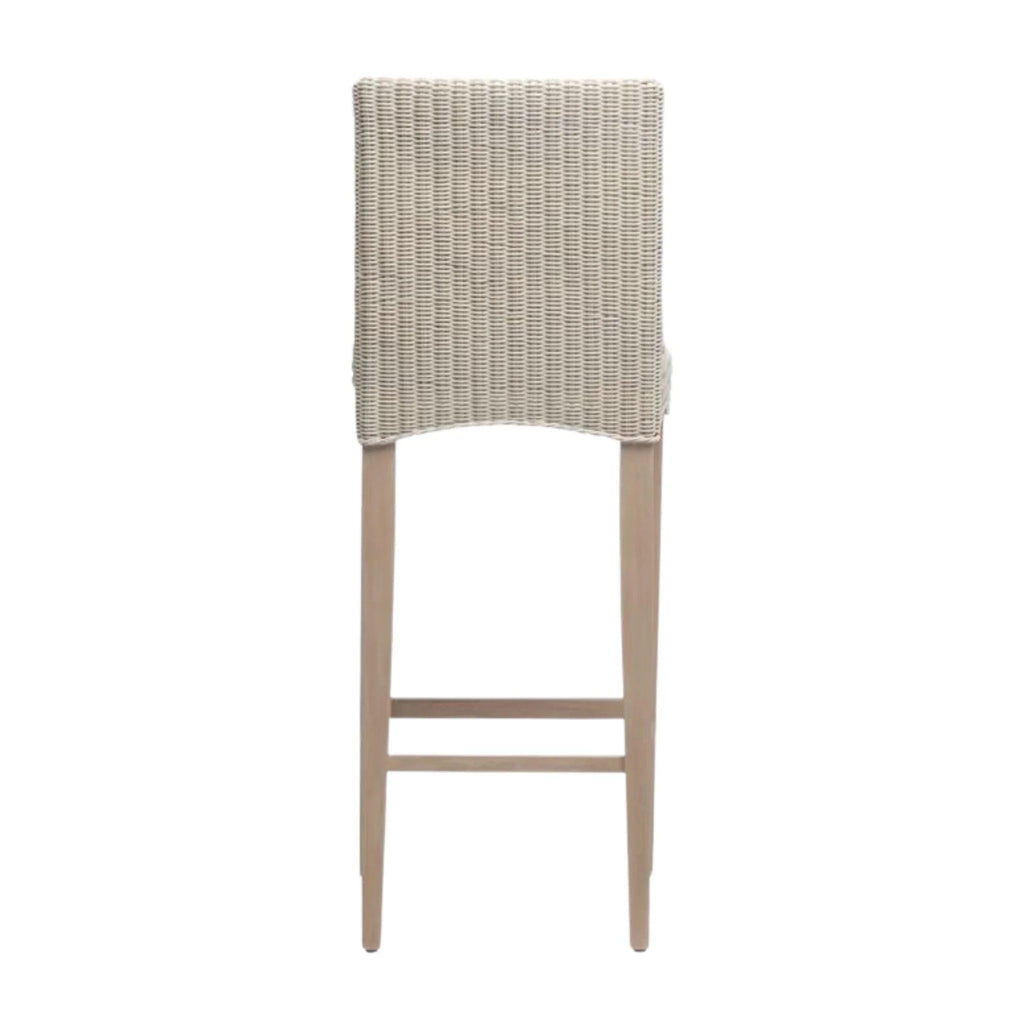 Mallory Whitewashed Wicker Bar Stool - Bar & Counter Stools - The Well Appointed House