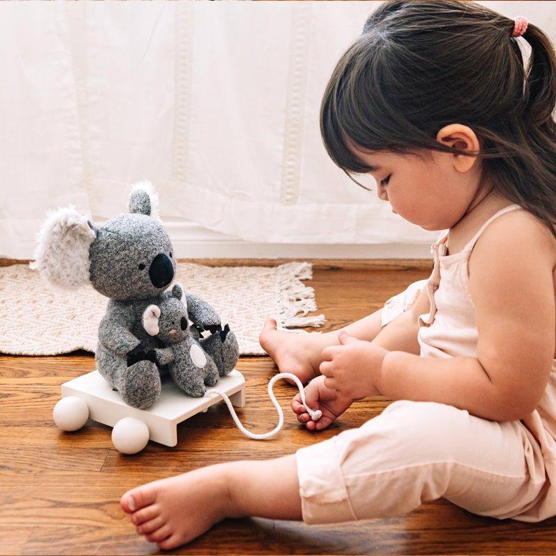 Mama & Baby Koala Pull Toy for Kids - Little Loves Walkers Wagons & Push Toys - The Well Appointed House