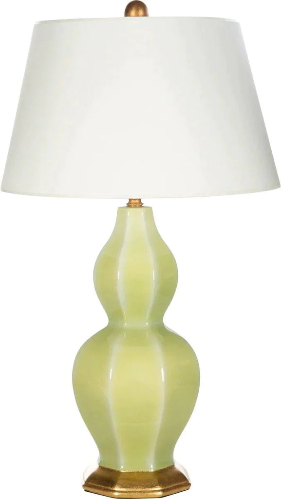 Marianna Green Ceramic Table Lamp with Shade - Table Lamps - The Well Appointed House