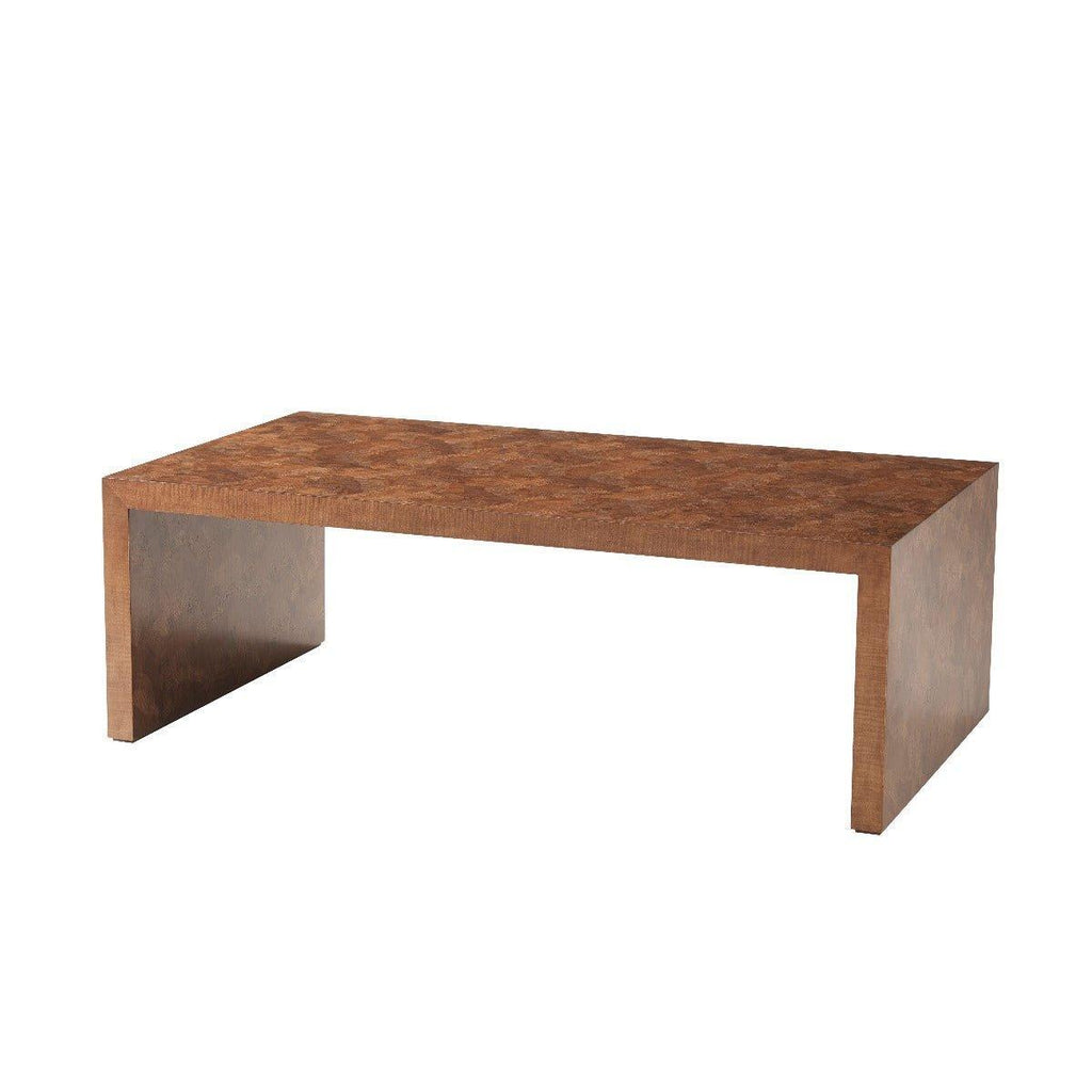 Marquetry Top Parson Cocktail Table in Sycamore Veneer - Coffee Tables - The Well Appointed House