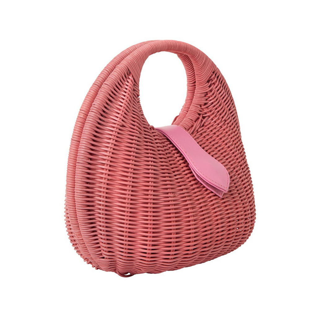 Matilda Wicker Purse in Pink - The Well Appointed House