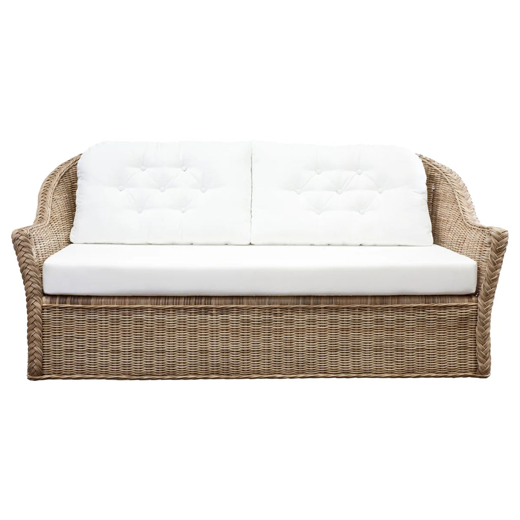 Braided Chatham 2 Seat Wicker Sofa - The Well Appointed House