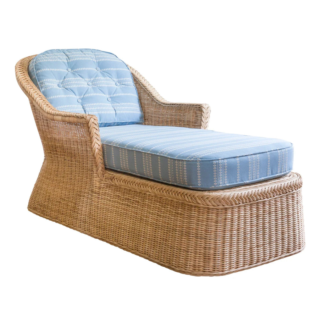 Braided Chatham Wicker Chaise - Outdoor Chairs & Chaises - The Well Appointed House