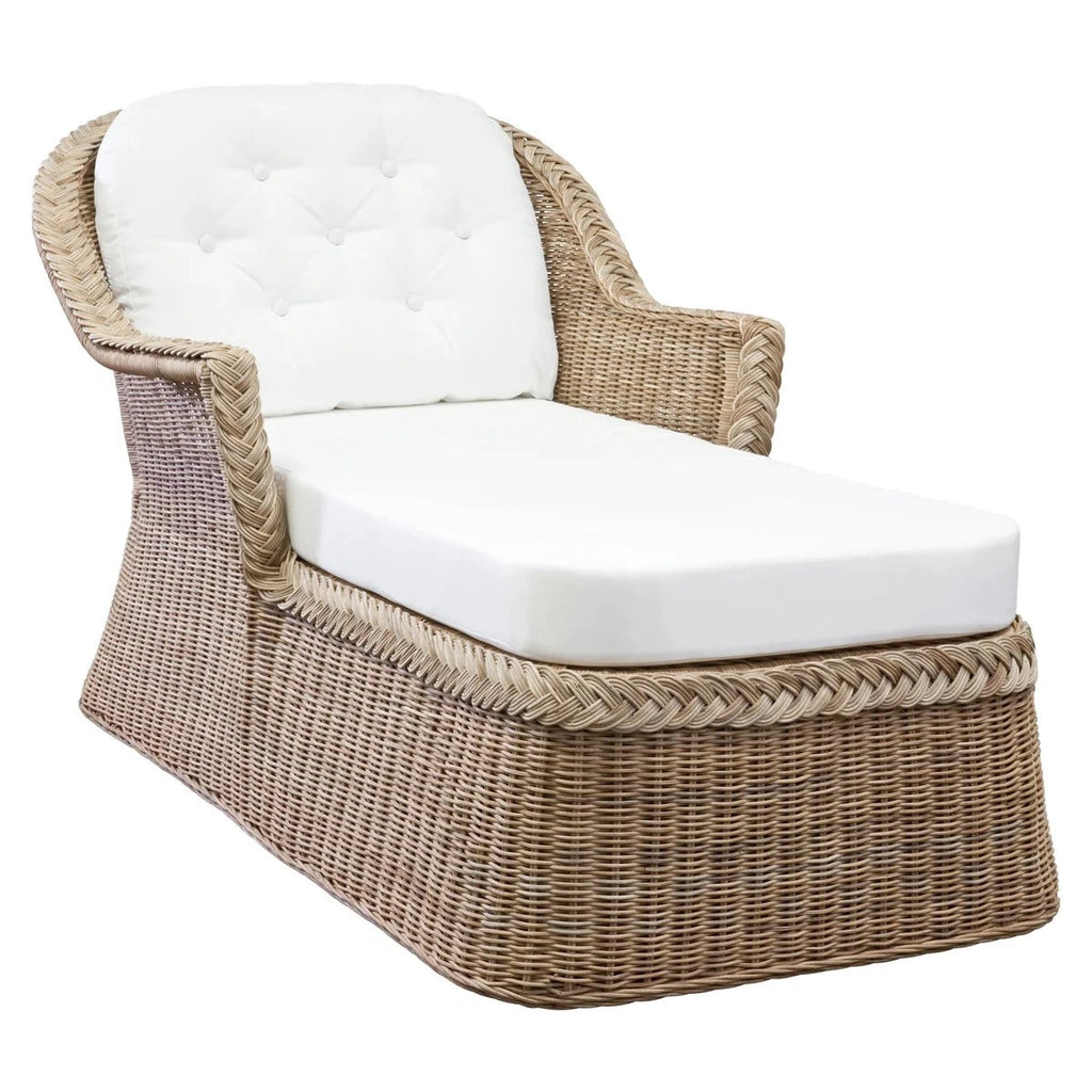 Braided Chatham Wicker Chaise - Outdoor Chairs & Chaises - The Well Appointed House