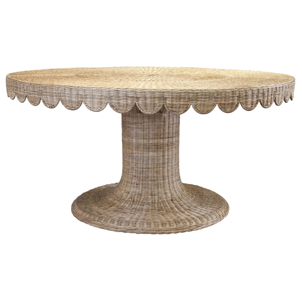 60" Round Woven Coco Dining Table - The Well Appointed House