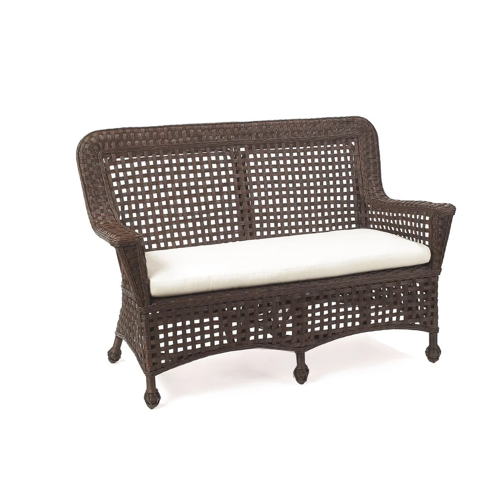 Wicker Riviera Settee with Cushion - Outdoor Sofas & Sectionals - The Well Appointed House