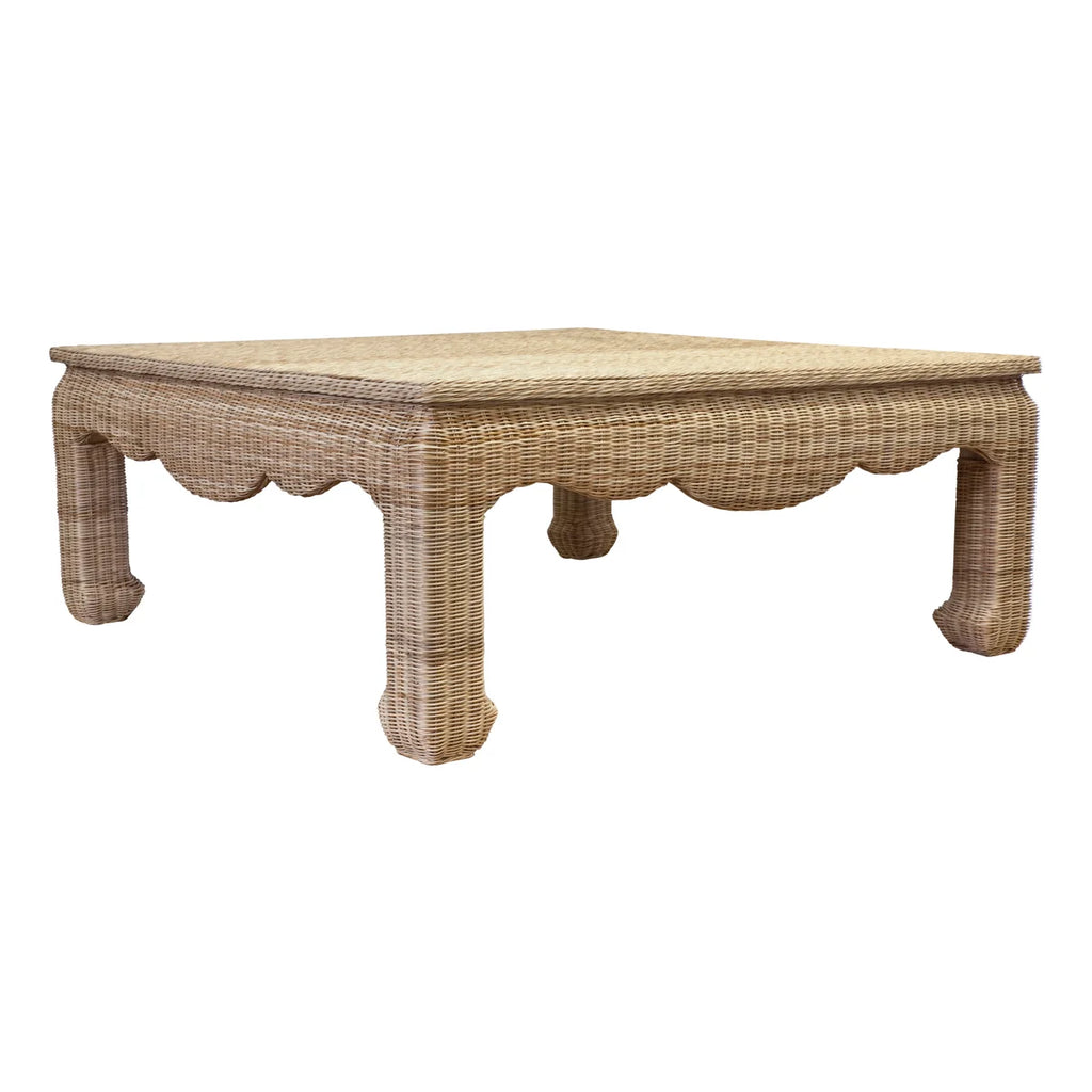 Rattan Ming Style Square Coffee Table - Coffee Tables - The Well Appointed House