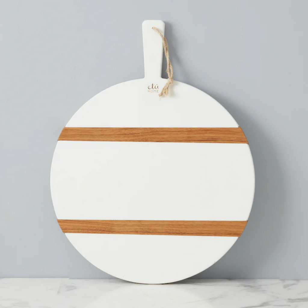 Round White Mod Charcuterie Board - The Well Appointed House