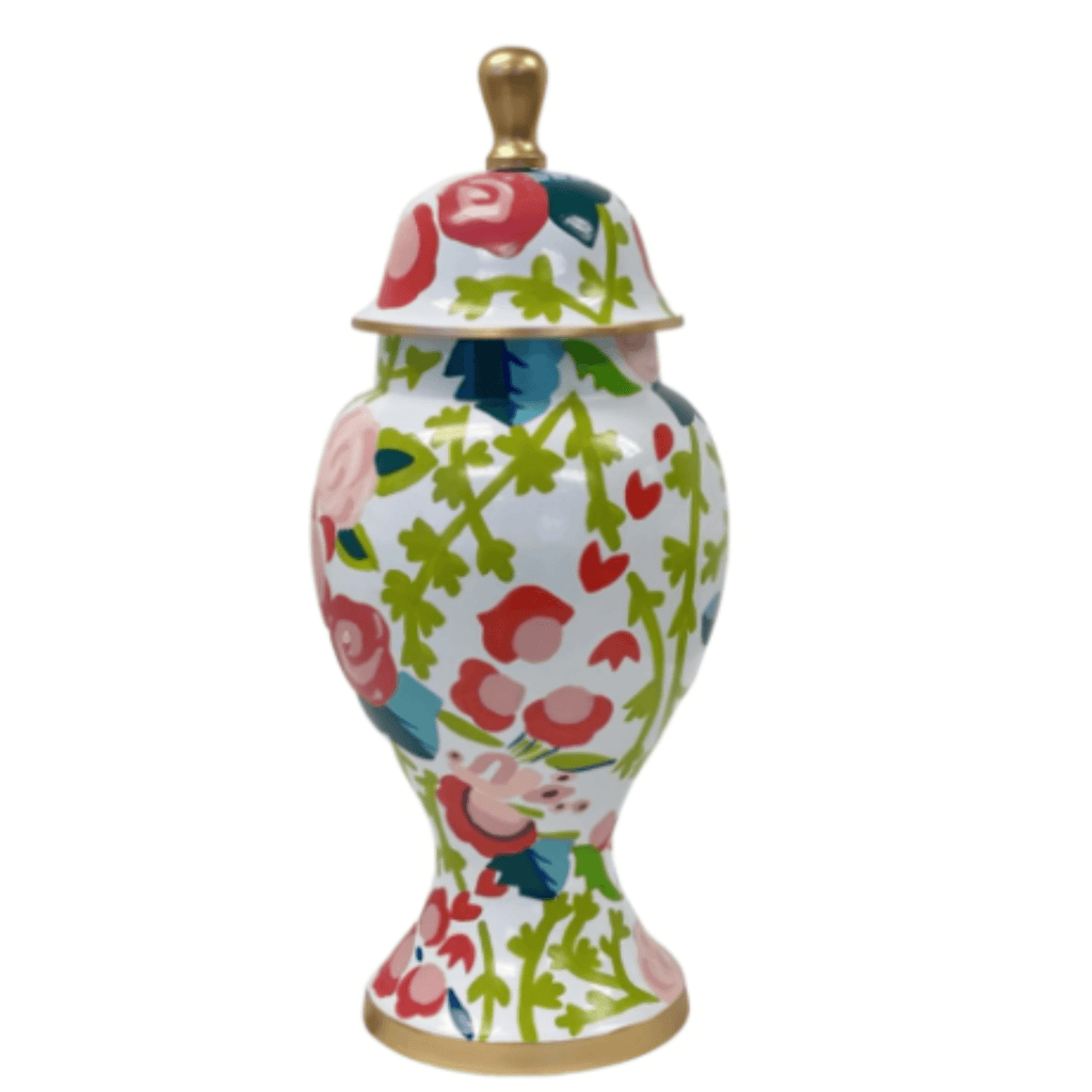 Medium Floral Chintz Lidded Ginger Jar - Vases & Jars - The Well Appointed House
