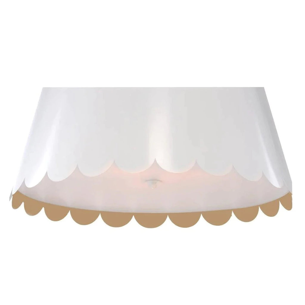 Meg Braff Large White Scalloped Pendant Light - Chandeliers & Pendants - The Well Appointed House