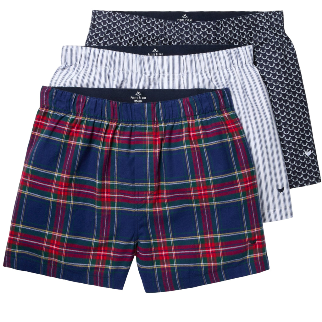 Men's Twill 3 Pack Boxers in Windsor Tartan - The Well Appointed House 