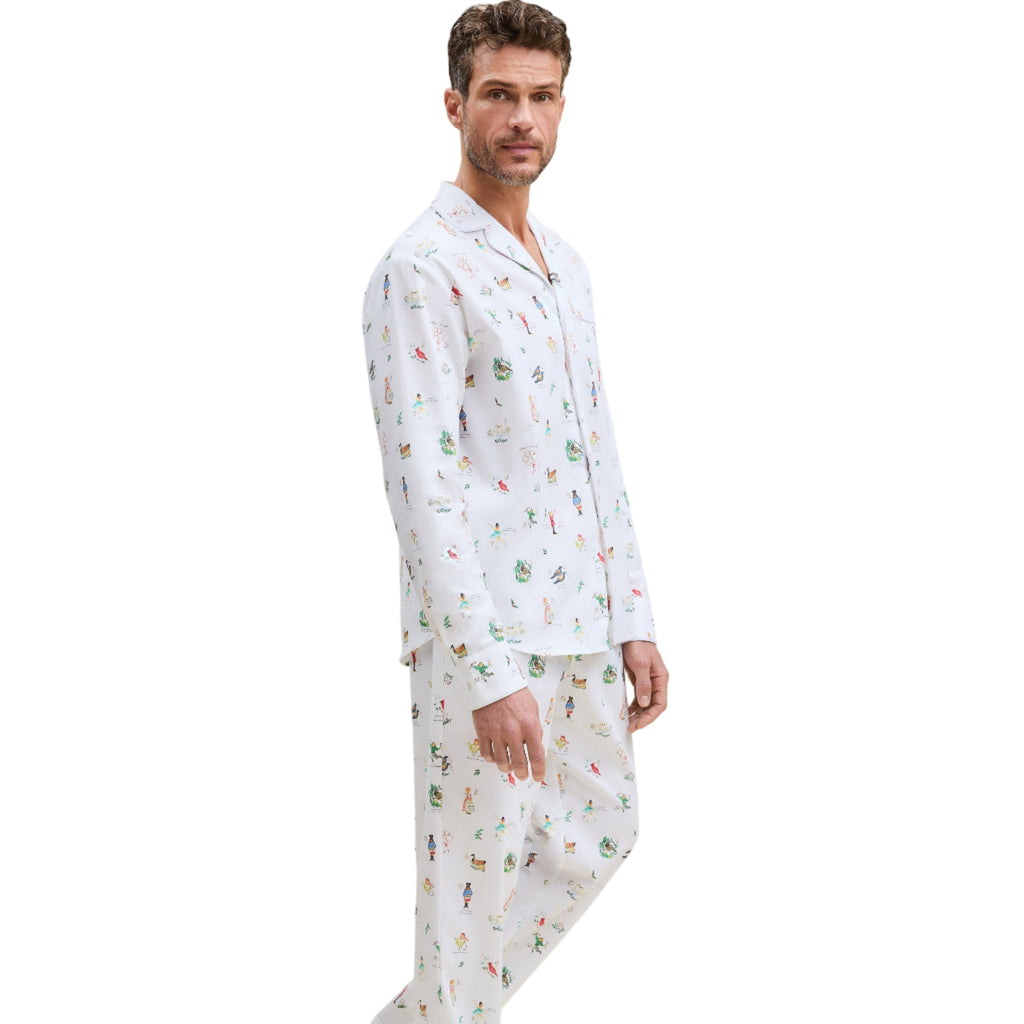 Men's Twill Pajama Set in 12 Days of Christmas - The Well Appointed House 