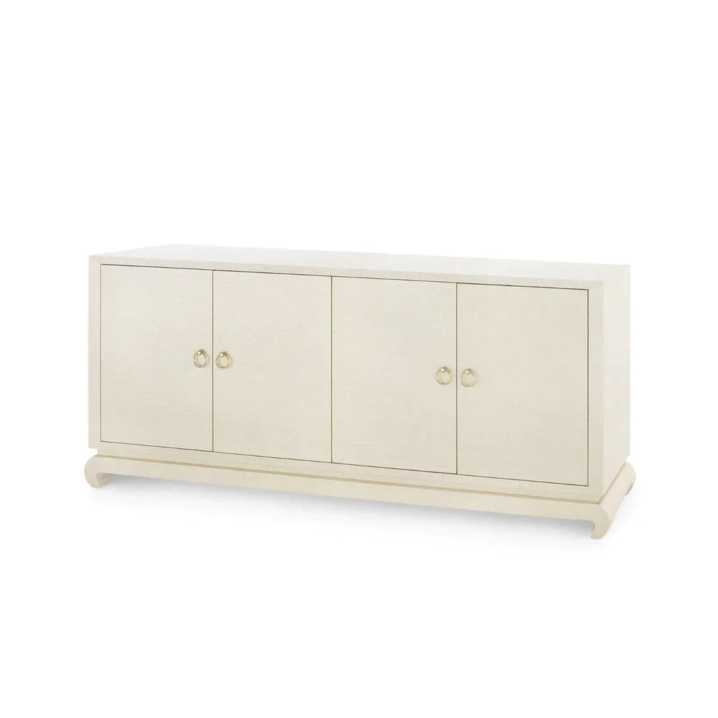 Meredith Extra Large 4-Door Cabinet in Canvas Cream - Sideboards & Consoles - The Well Appointed House