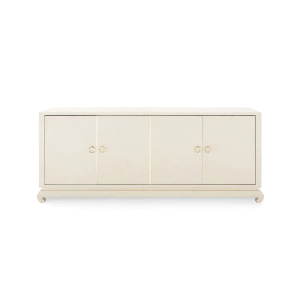 Meredith Extra Large 4-Door Cabinet in Canvas Cream - Sideboards & Consoles - The Well Appointed House