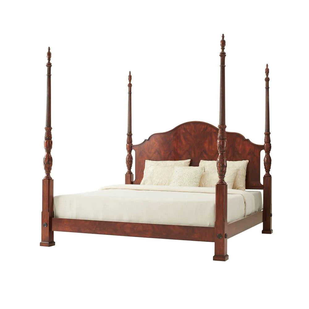 Middleton Rice Four Poster Mahogany King Bed - Beds & Headboards - The Well Appointed House