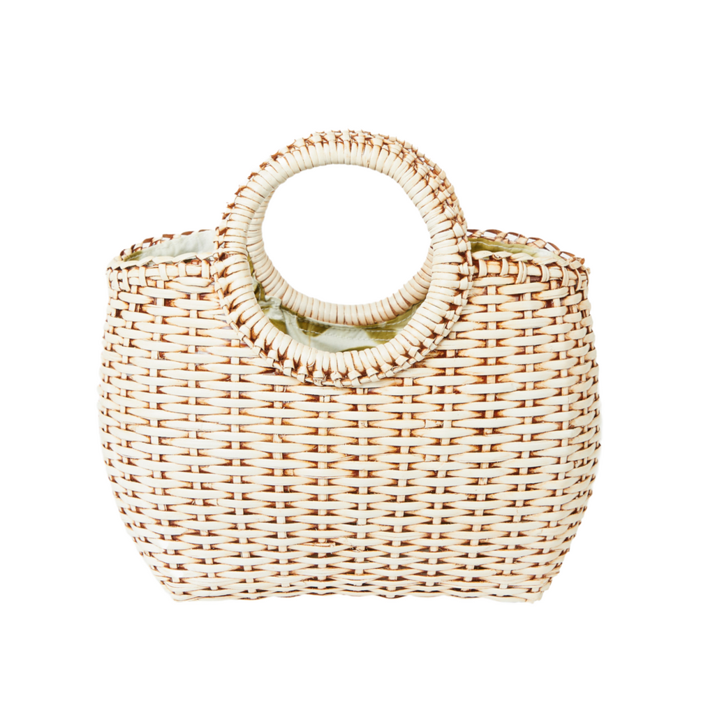 Mini Willow Cain Handbag in White - The Well Appointed House