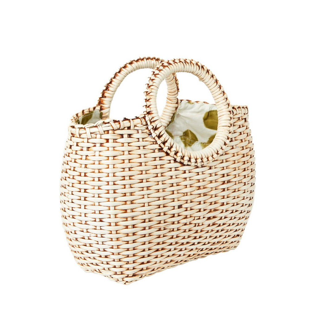 Mini Willow Cain Handbag in White - The Well Appointed House
