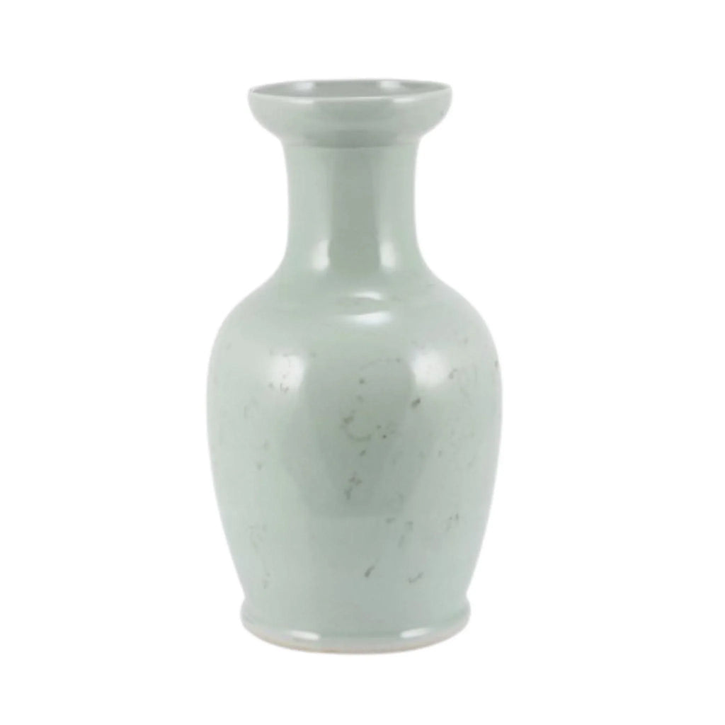 Mint Green Porcelain Vase With Dish-Shaped Opening - Vases & Jars - The Well Appointed House